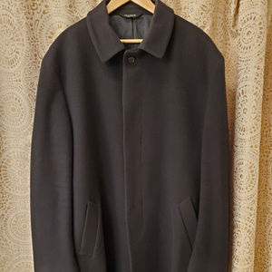 Jos. A. Bank 100% Wool 3/4 Length Topcoat - Black